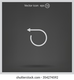rotation arrows in a circle web icon. vector design