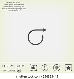 rotation arrows in a circle web icon. vector design