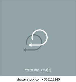 rotation arrows in a circle web icon. vector design