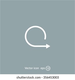 rotation arrows in a circle web icon. vector design