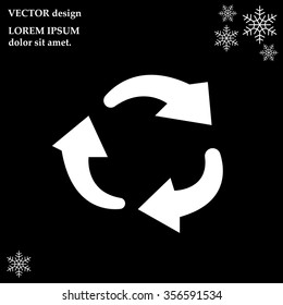 rotation arrows in a circle web icon. vector design