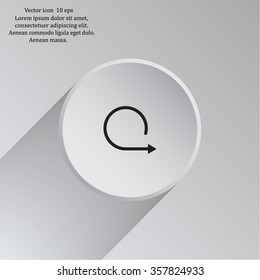 rotation arrows in a circle web icon. vector design