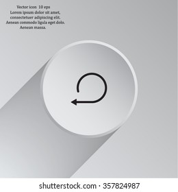 rotation arrows in a circle web icon. vector design