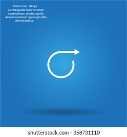 rotation arrows in a circle web icon. vector design