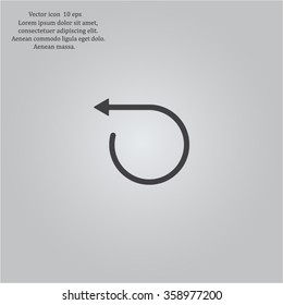rotation arrows in a circle web icon. vector design