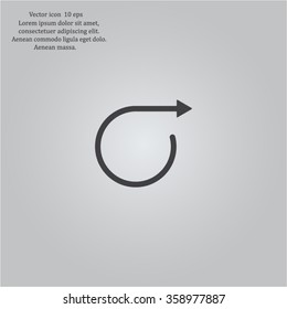 rotation arrows in a circle web icon. vector design