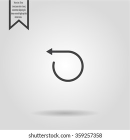 rotation arrows in a circle web icon. vector design