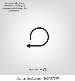 rotation arrows in a circle web icon. vector design