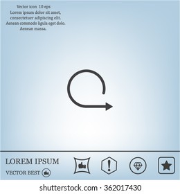 rotation arrows in a circle web icon. vector design
