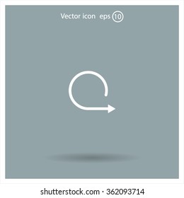 rotation arrows in a circle web icon. vector design