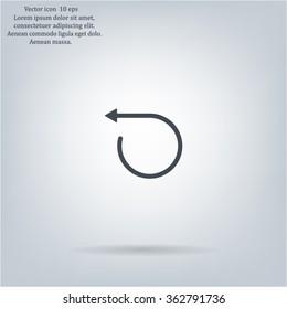 rotation arrows in a circle web icon, vector design