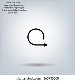 rotation arrows in a circle web icon. vector design