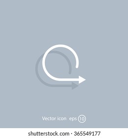 rotation arrows in a circle web icon. vector design