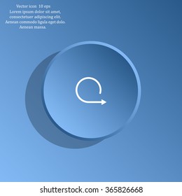 rotation arrows in a circle web icon. vector design