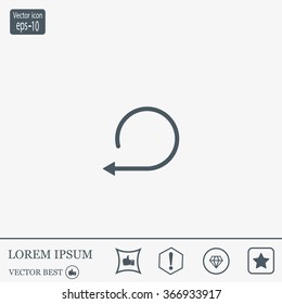 rotation arrows in a circle web icon. vector design