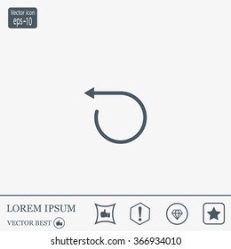 rotation arrows in a circle web icon. vector design