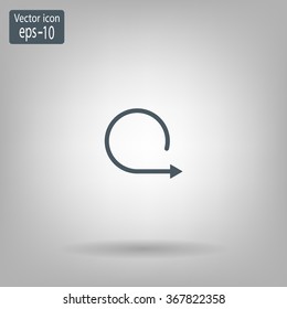 rotation arrows in a circle web icon. vector design