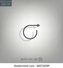 rotation arrows in a circle web icon. vector design