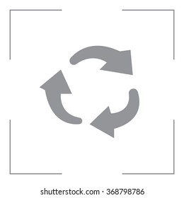 rotation arrows in a circle web icon. vector design