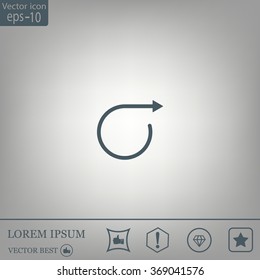 rotation arrows in a circle web icon. vector design