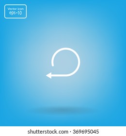 rotation arrows in a circle web icon. vector design