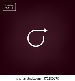 rotation arrows in a circle web icon. vector design