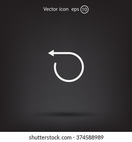 rotation arrows in a circle web icon. vector design