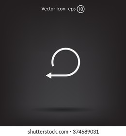rotation arrows in a circle web icon. vector design