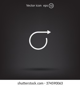 rotation arrows in a circle web icon. vector design