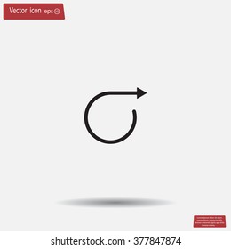 rotation arrows in a circle web icon. vector design