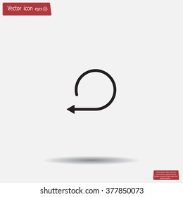 rotation arrows in a circle web icon. vector design