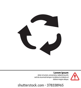 rotation arrows in a circle web icon. vector design