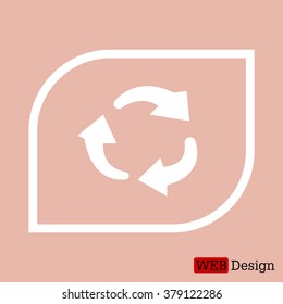 rotation arrows in a circle web icon. vector design