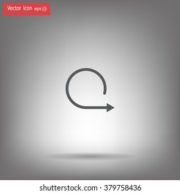 rotation arrows in a circle web icon. vector design