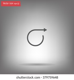 rotation arrows in a circle web icon. vector design