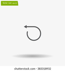 rotation arrows in a circle web icon. vector design