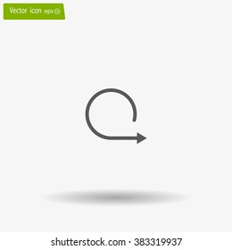 rotation arrows in a circle web icon. vector design
