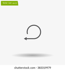 rotation arrows in a circle web icon. vector design