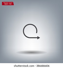 rotation arrows in a circle web icon. vector design