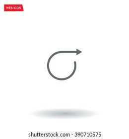 rotation arrows in a circle web icon. vector design