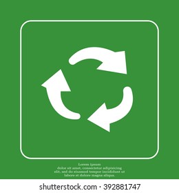 rotation arrows in a circle web icon. vector design