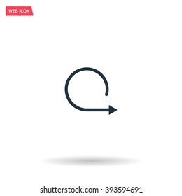 rotation arrows in a circle web icon. vector design