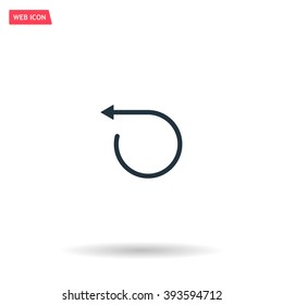 rotation arrows in a circle web icon. vector design
