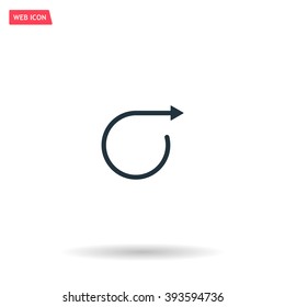 rotation arrows in a circle web icon. vector design