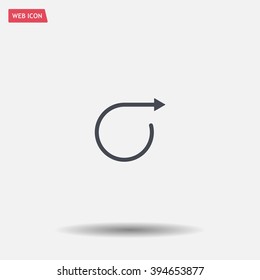 rotation arrows in a circle web icon. vector design