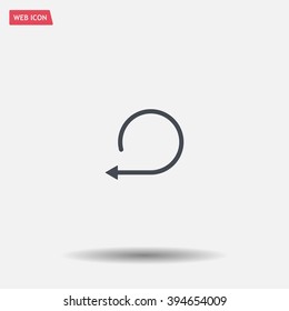 rotation arrows in a circle web icon. vector design