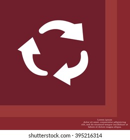 rotation arrows in a circle web icon. vector design