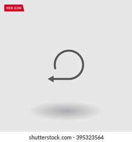 rotation arrows in a circle web icon. vector design