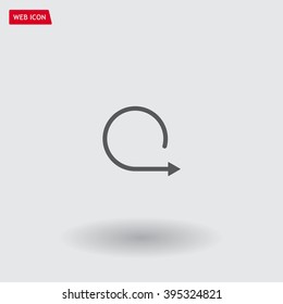 rotation arrows in a circle web icon. vector design