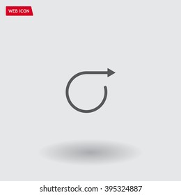 rotation arrows in a circle web icon. vector design